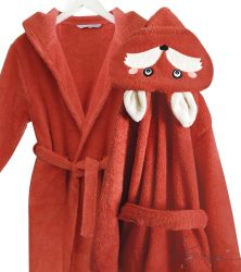 Gyermek fürdőköpeny Microcotton roka
