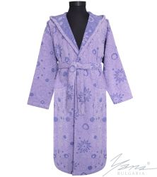 Női fürdőköpeny BEA halványlila