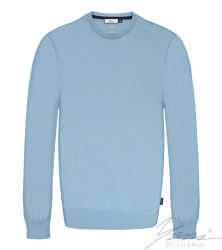 Férfi kerek nyakú pulóver, hosszú ujjú, könnyűfiú