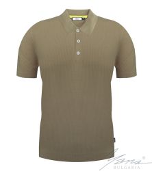 Férfi galléros pólóing, rövid ujjú, színesk haki