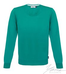 Férfi karcsú, kerek nyakú gyapjú pulóver sötétfiú