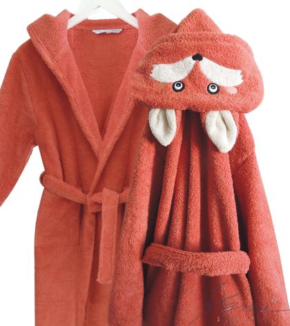 Gyermek fürdőköpeny Microcotton roka
