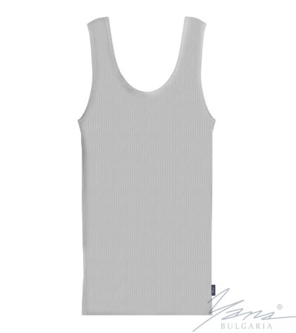 Damen-Tanktop aus elastischem Strick, grau