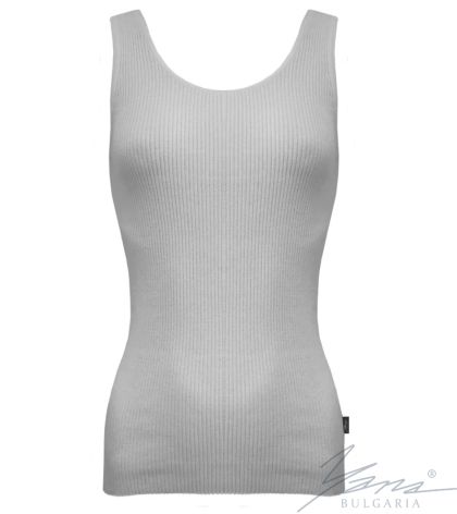 Women's tank top in elastic knit, grey