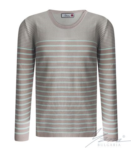 Men's two-tone round neck sweater color 208