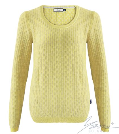 Női pulóver verő sárga / St.szürke