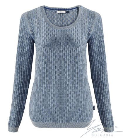 Női pulóver veri a kéket / St. szürke