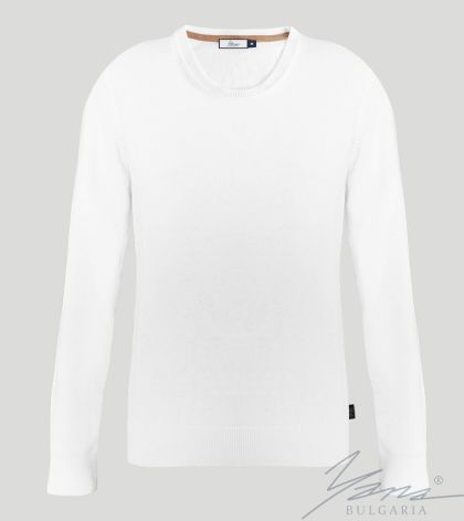 Női O-nyakú pulóver fehér