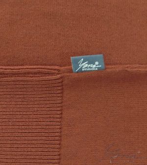 Férfi karcsú, kerek nyakú gyapjú pulóver terra