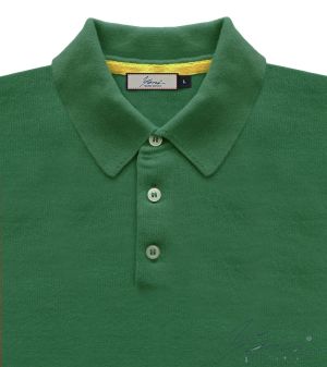 Men's polo collar shirt, short sleeves, grееn