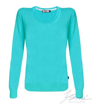 Női O-nyakú pulóver menta