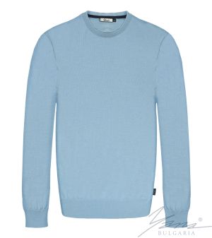 Férfi kerek nyakú pulóver, hosszú ujjú, könnyűfiú