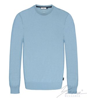 Férfi kerek nyakú pulóver, hosszú ujjú, könnyűfiú