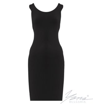 Elasztikus kötött női ruha,fekete