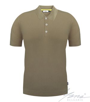 Férfi galléros pólóing, rövid ujjú, színesk haki